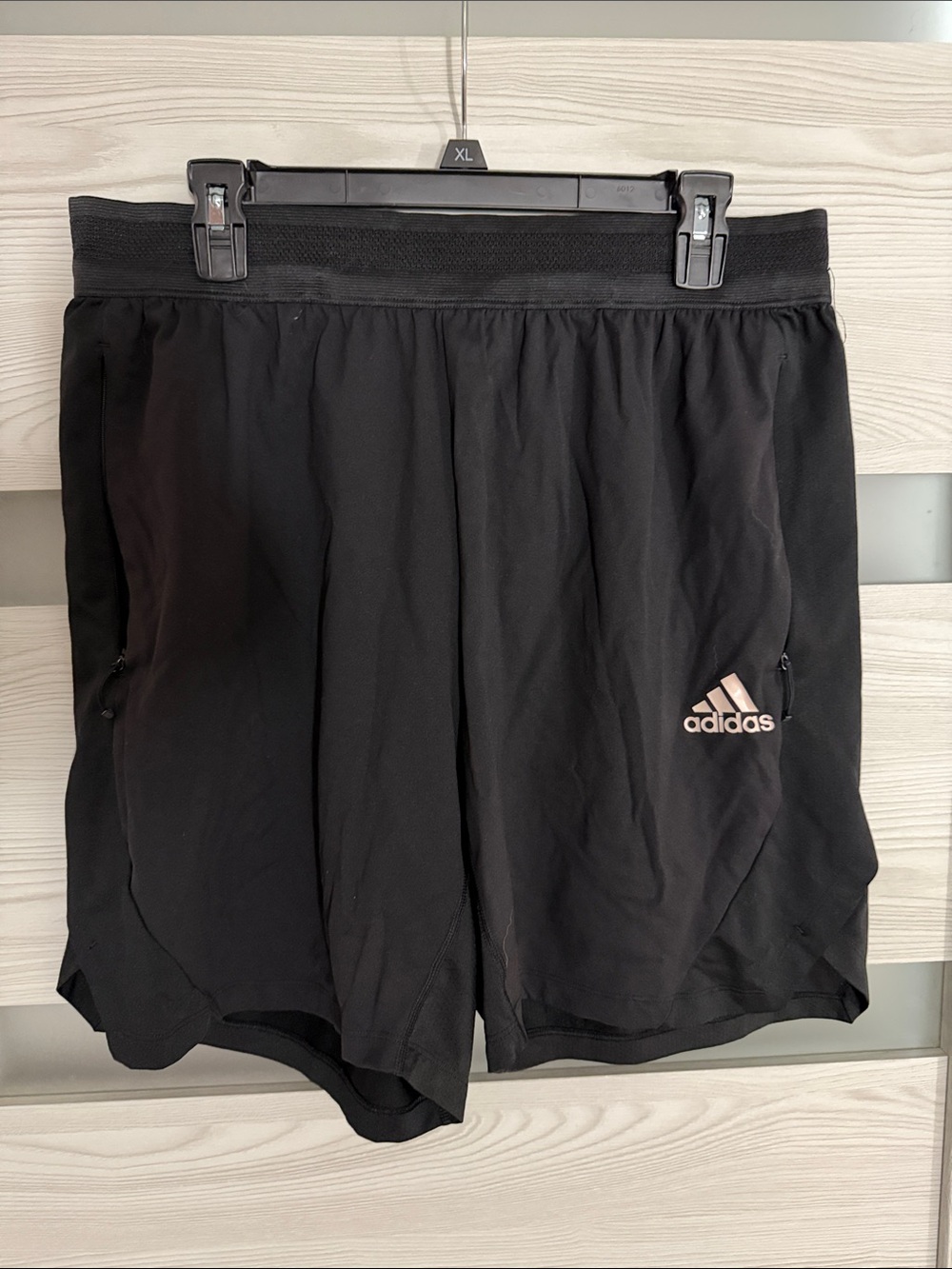adidas Black Athletic Training Shorts with Logo